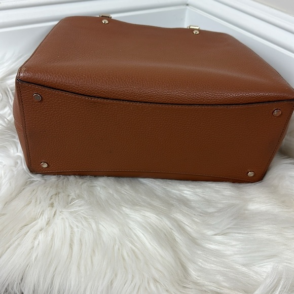 Kate Spade Brown Leila Medium Triple Compartment Satchel Crossbody Purse - Picture 7 of 15